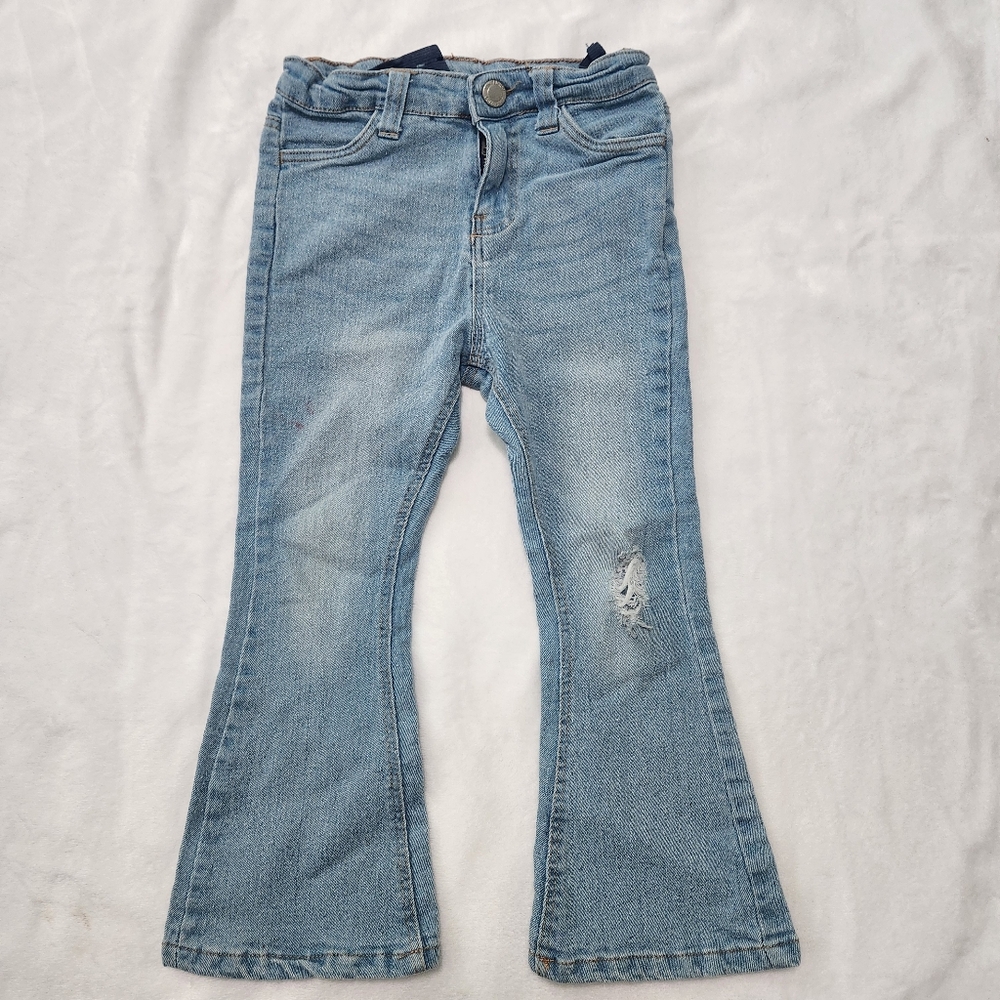 Limited Too Distressed Flare Denim Jeans